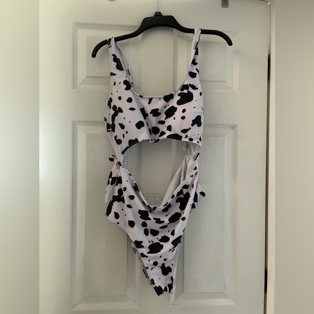Cow print swim suit